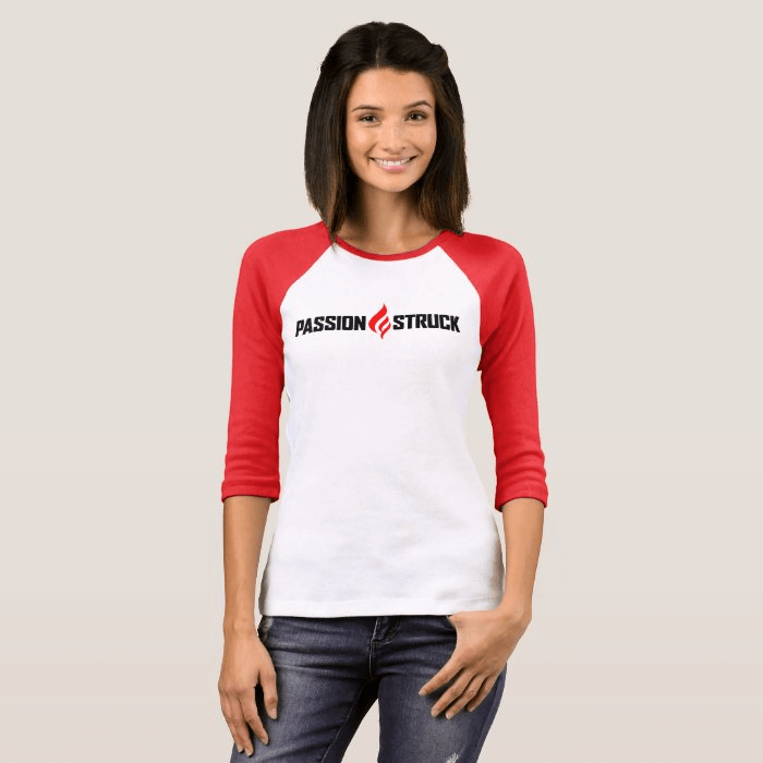 modtagende komplikationer Kan ikke Women's 3 Quarter T-Shirt with Passion Struck Logo - PassionStruck