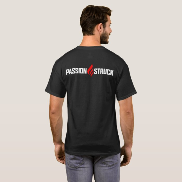 Passion Struck back of Ignite Your Potential Branded T-Shirt Black