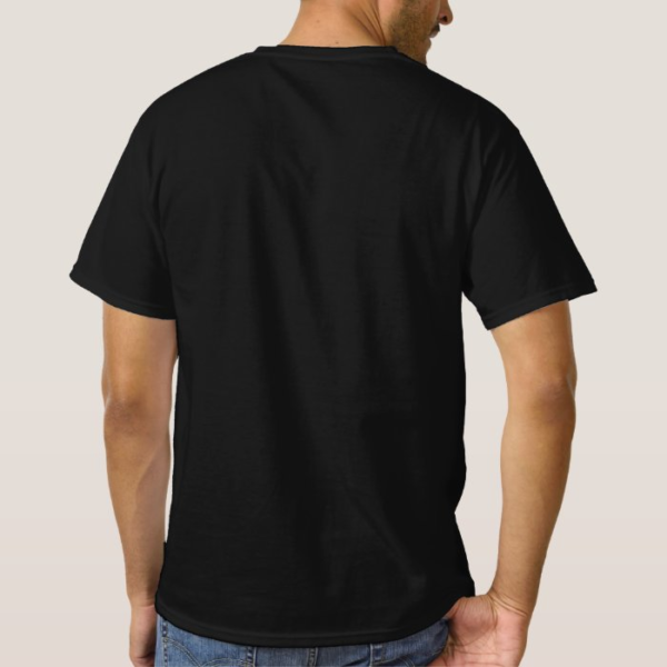 back of Passion Struck Branded Black Basic T-Shirt