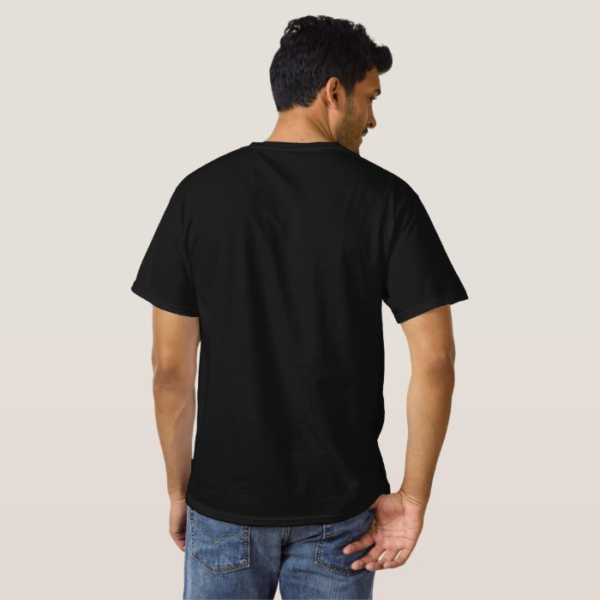 Back Passion Struck Branded Black Basic T-Shirt