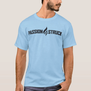 Passion Struck Branded T-Shirt Light Blue