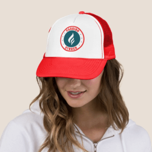 Passion Struck Branded Trucker Hat - red
