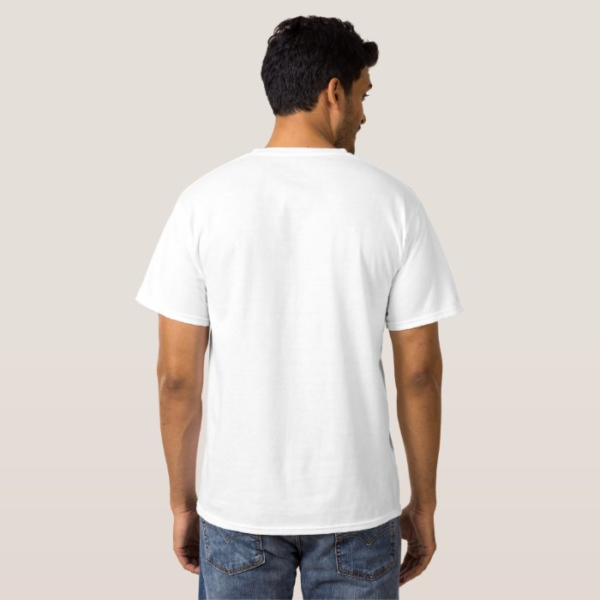 Back of Passion Struck Men's White Basic T-Shirt