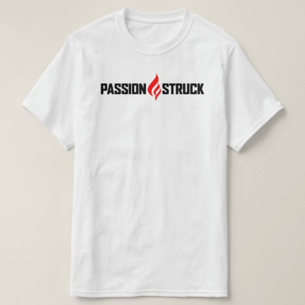 Passion Struck Men's White Basic T-Shirt
