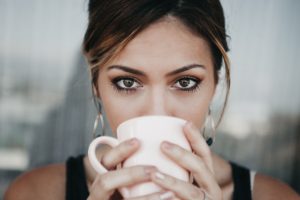 Picture of woman drinking coffee starting the miracle morning