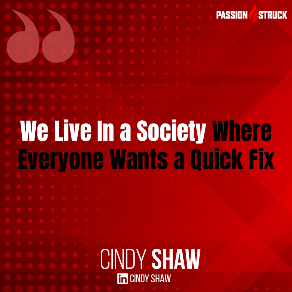 Quote by Cindy Shaw about brain Health on the passion struck podcast