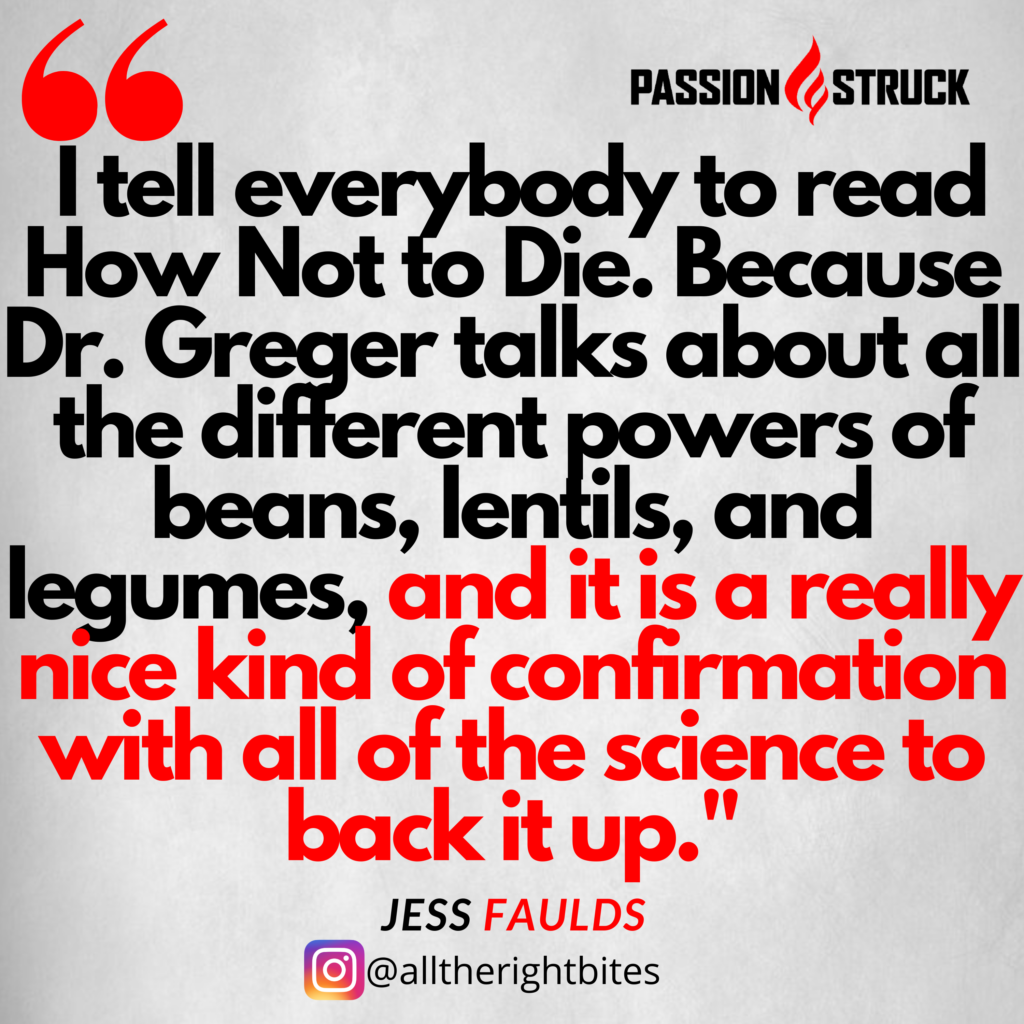 Quote from Jess Faulds on the book, How Not to Die