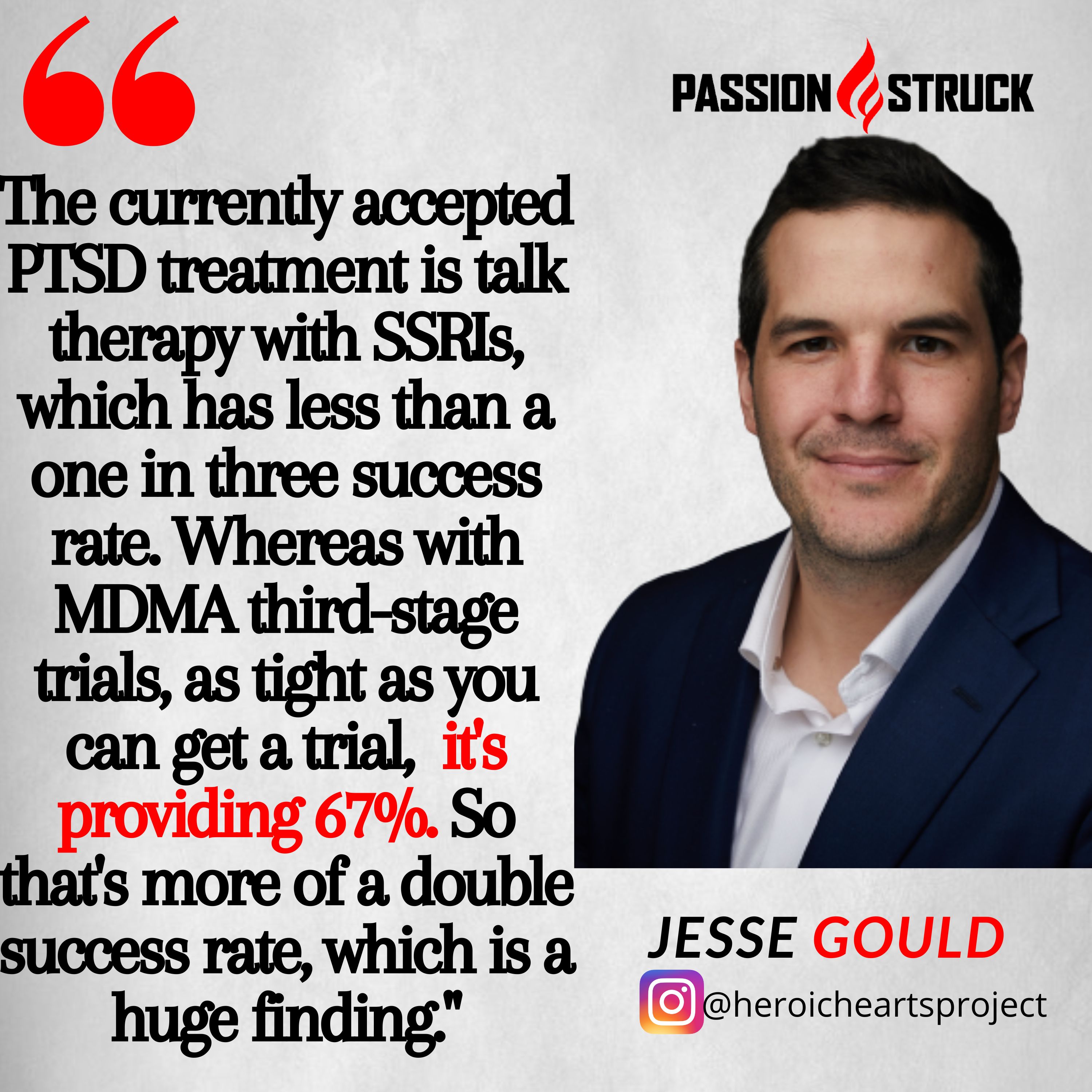 Jesse Gould quote on MDMA Phase Three Trials for Passion Struck
