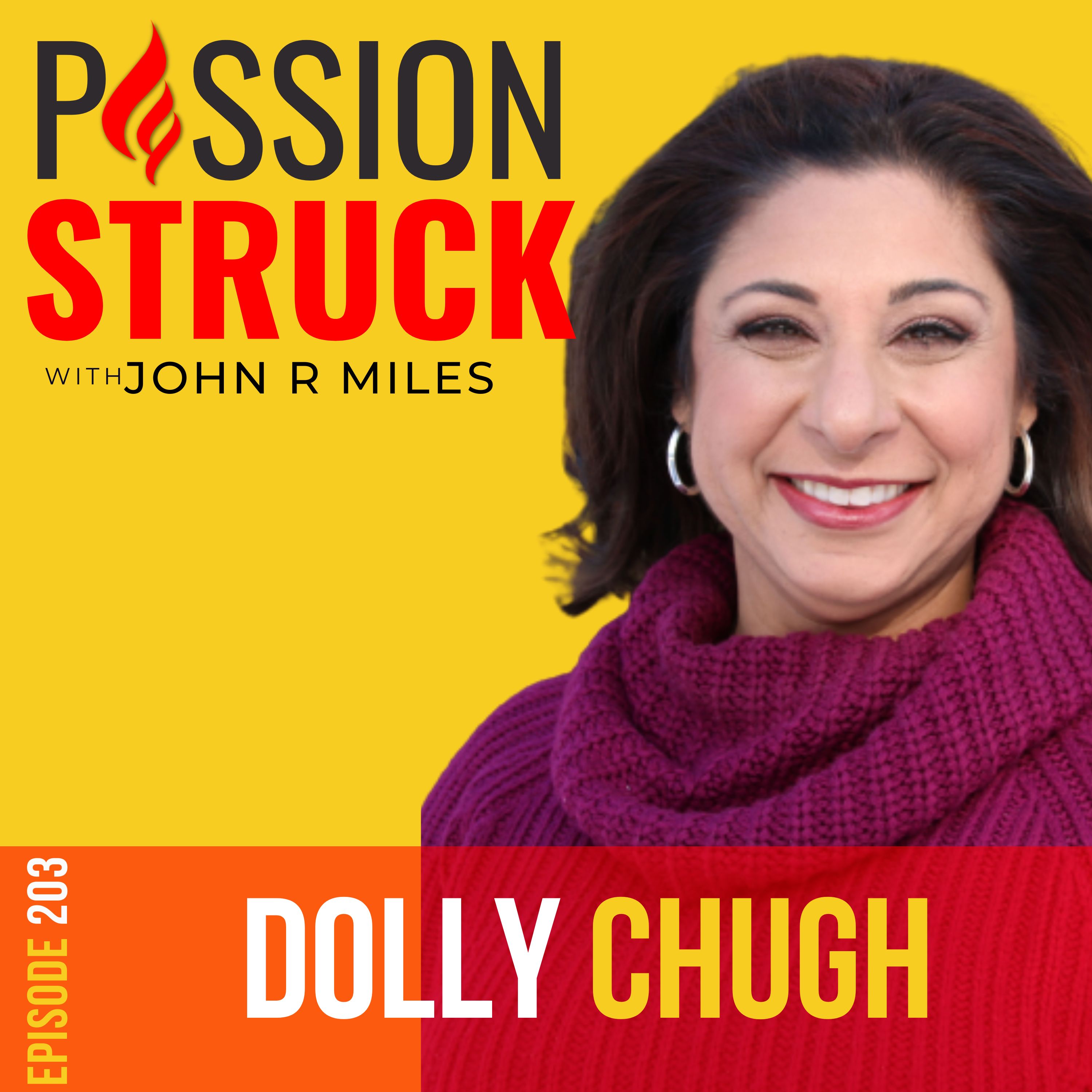 Passion Struck podcast album cover episode 203 with Dolly Chugh on creating a more just future
