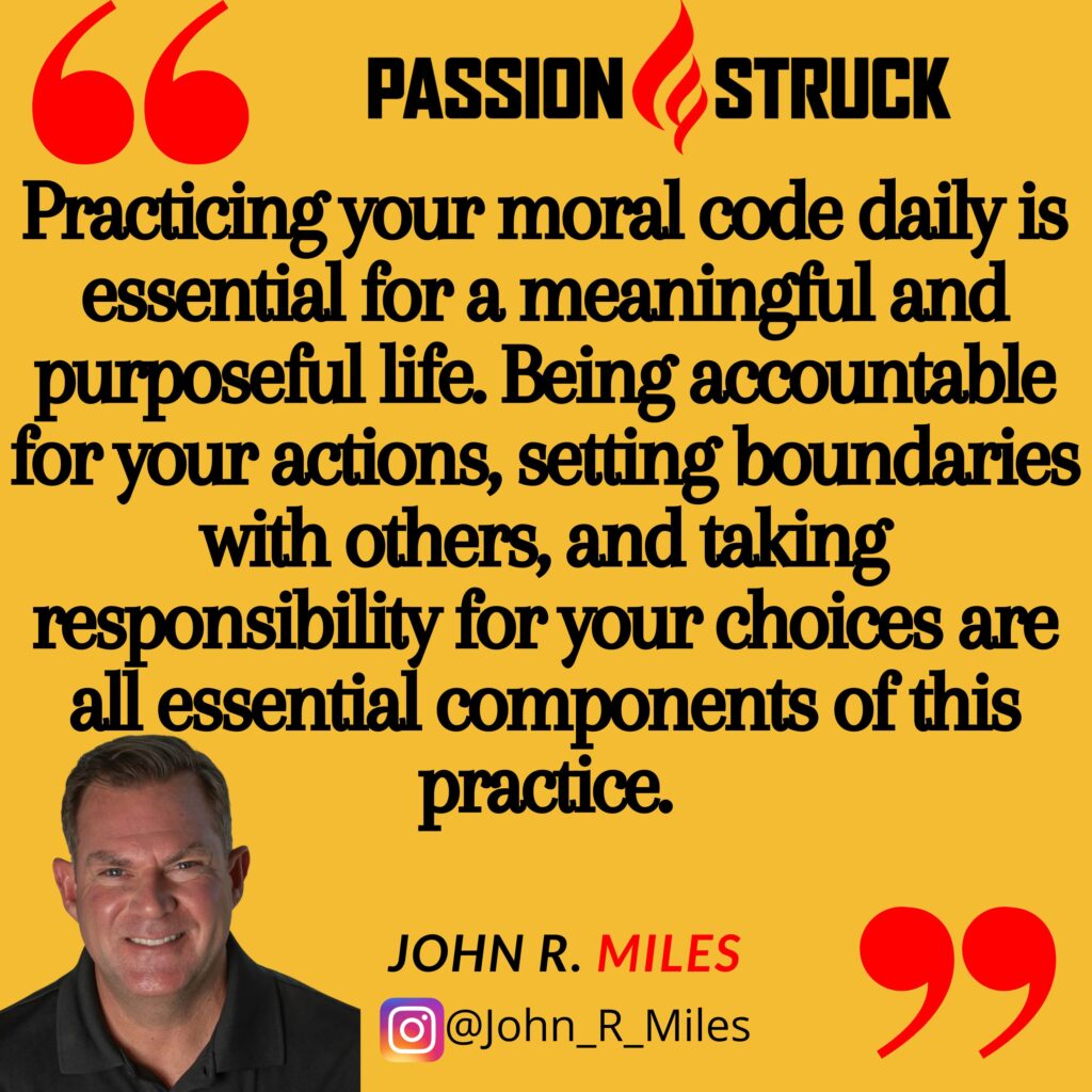 Quote by John R. Miles on the importance of a strong moral compass