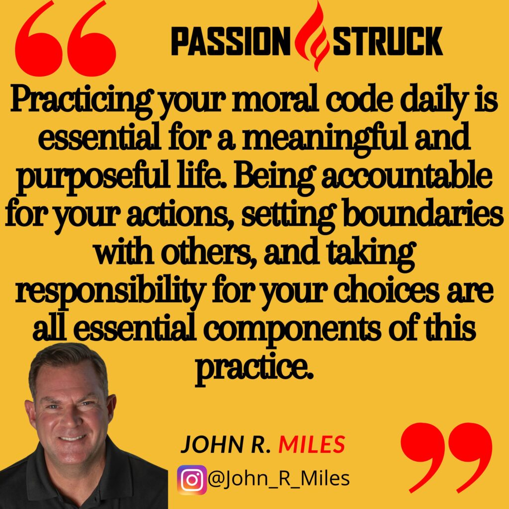 Quote by John R. Miles on the importance of a strong moral compass
