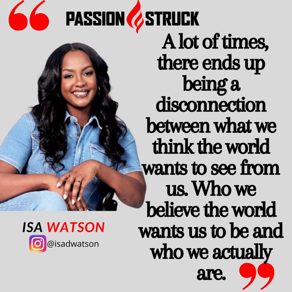 Quote by Isa Watson from the Passion Struck podcast on the disconnection between the real world and digital world
