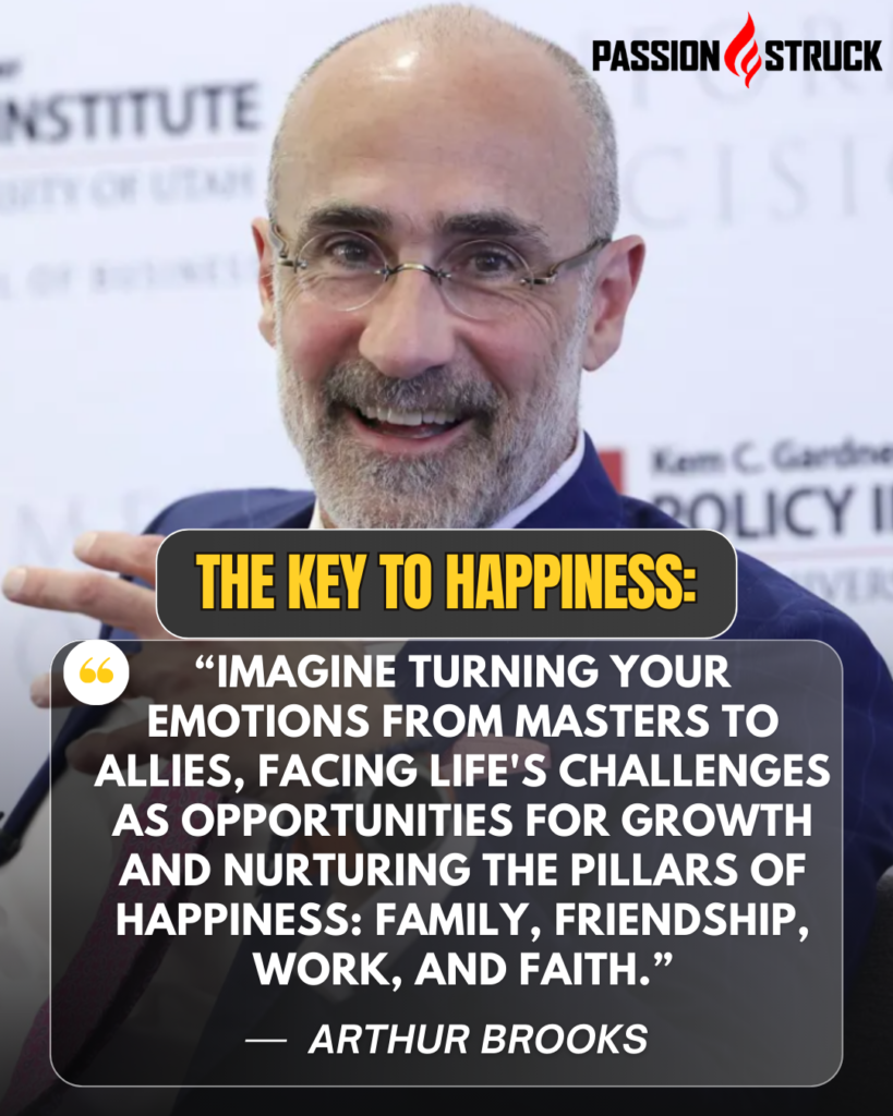Quote by Arthur Brooks from the Passion Struck podcast on his book Build the Life You Want