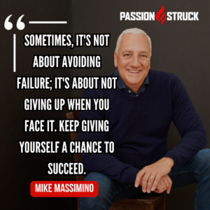 Astronaut Mike Massimino sharing a motivational quote during The Passion Struck Podcast with John R. Miles