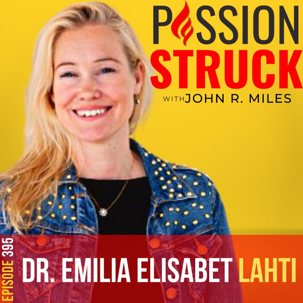 Passion Struck album cover with Dr. Emilia Elisabet Lahti episode 395 on the Finish Art of SISU