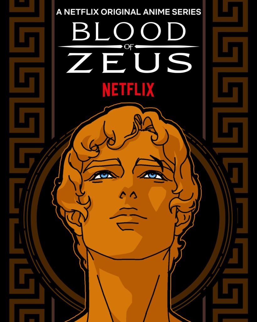 Poster of Netflix's "Blood of Zeus" starring Passion Struck guest Jason O'Mara as Zeus (voice) for Passion Struck recommends