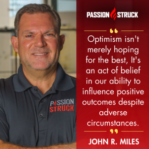 Inspirational quote by John R. Miles said during his solo episode on Glenn Cunningham for the Passion Struck Podcast