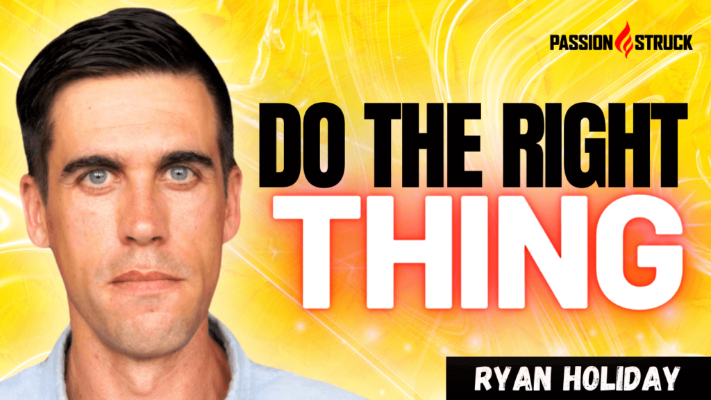 Youtube Thumbnail of Ryan Holiday for His Passion Struck Podcast interview with John R. Miles