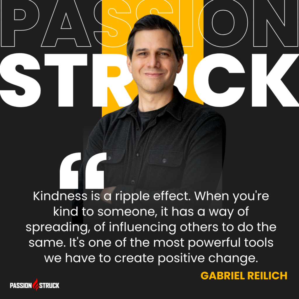 Inspirational quote said by Gabriel Reilich during the Passion Struck Podcast with John R. Miles