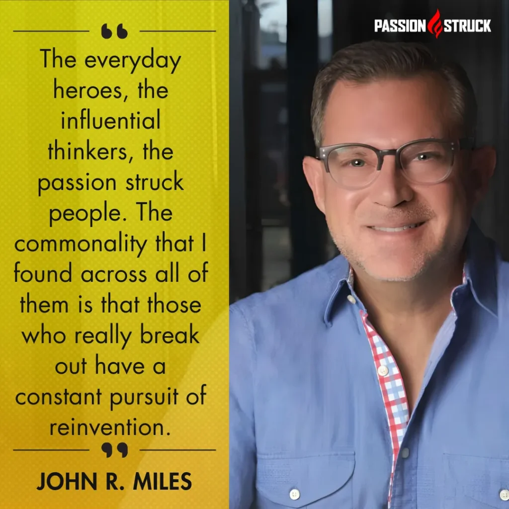 Inspirational quote said by John R. Miles during Book+Bottle Passion Struck book signing event