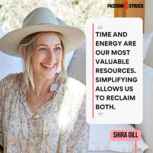 Motivational quote said by Shira Gill for the Passion Struck Podcast with John R. Miles episode 553 on Shira Gill on How to Adjust the Volume of Your Life