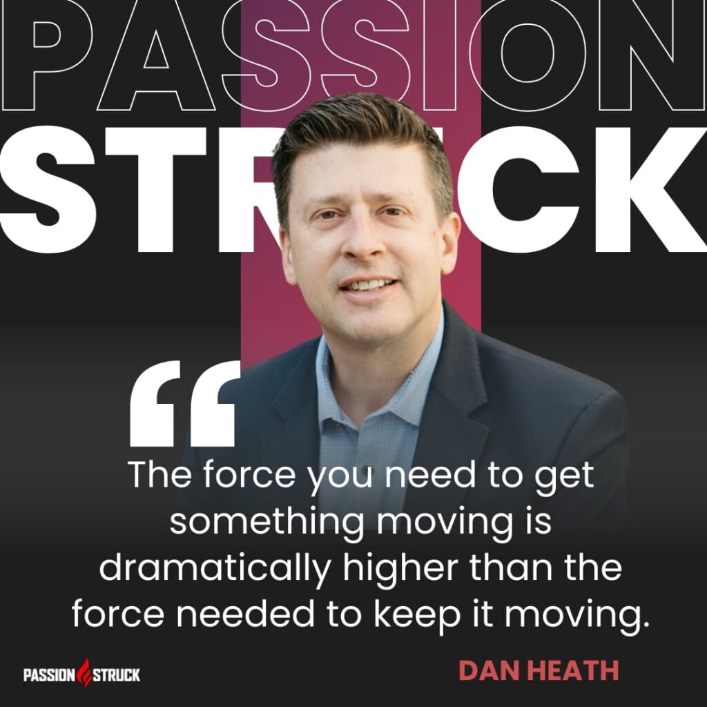 Motivational quote said by Dan Haeath for the Passion Struck Podcast with John R. Miles episode 562 on How to Reset Your Brain for Success