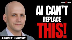 Youtube thumbnail of Andrew Brodsky for the Passion Struck Podcast with John R. Miles episode 617 on How to Be Seen Without Being Always Available