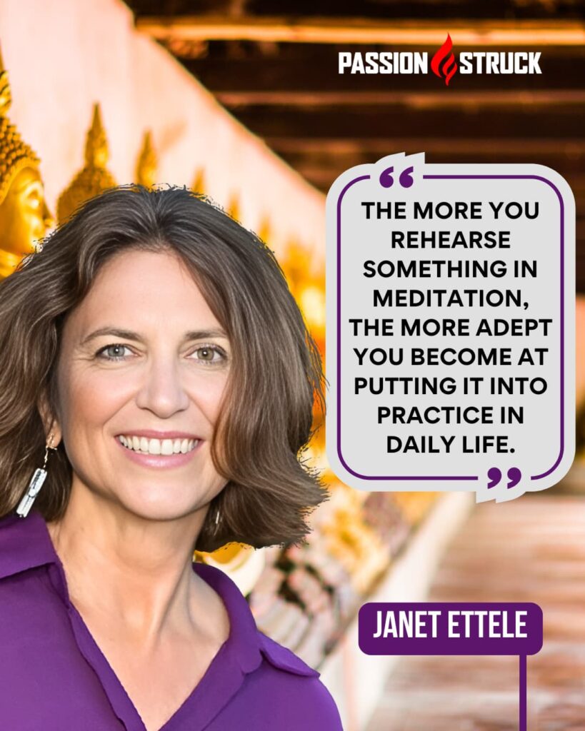 Motivational quote said by Janet Ettele for the Passion Struck Podcast with John R. Miles episode 614 on How Joyous Effort Transforms Our Lives