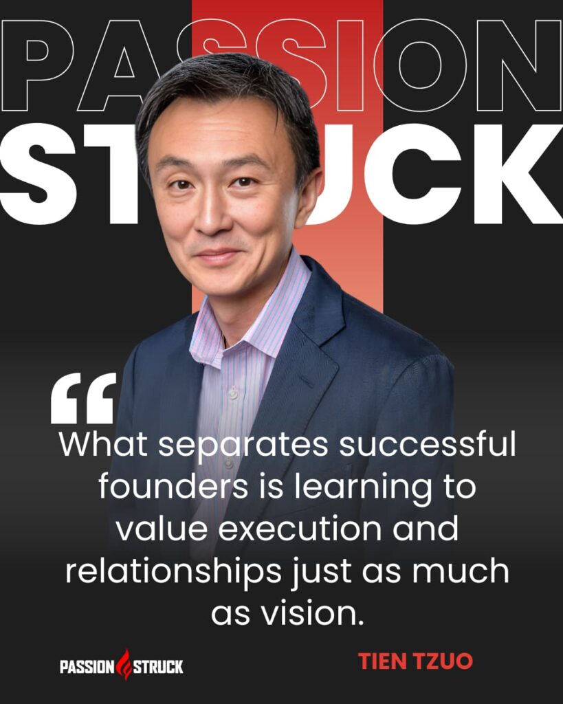Inspirational quote said by Tien Tzuo for the Passion Struck Podcast with John R. Miles episode 653 on Why Agility Is the Key to Finding Fulfillment